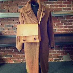 Satchel tan leather bag